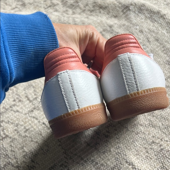Adidas Samba White and Coral Sneakers - Picture 6 of 8